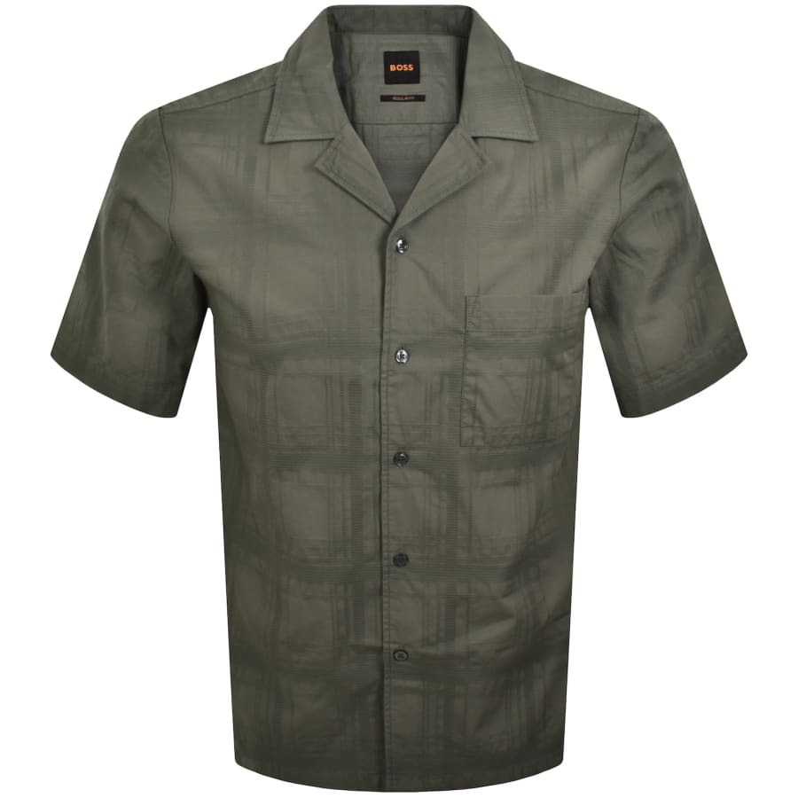 Image number 1 for BOSS Rayer M Short Sleeve Shirt Green
