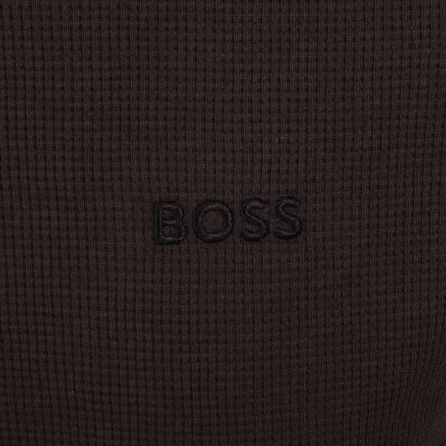 Image number 3 for BOSS Waffle T Shirt Dark Brown