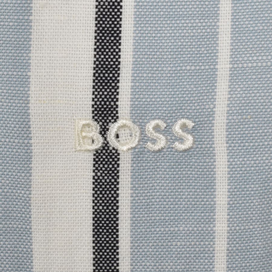 Image number 3 for BOSS Ricoplus M Linen Shirt Blue