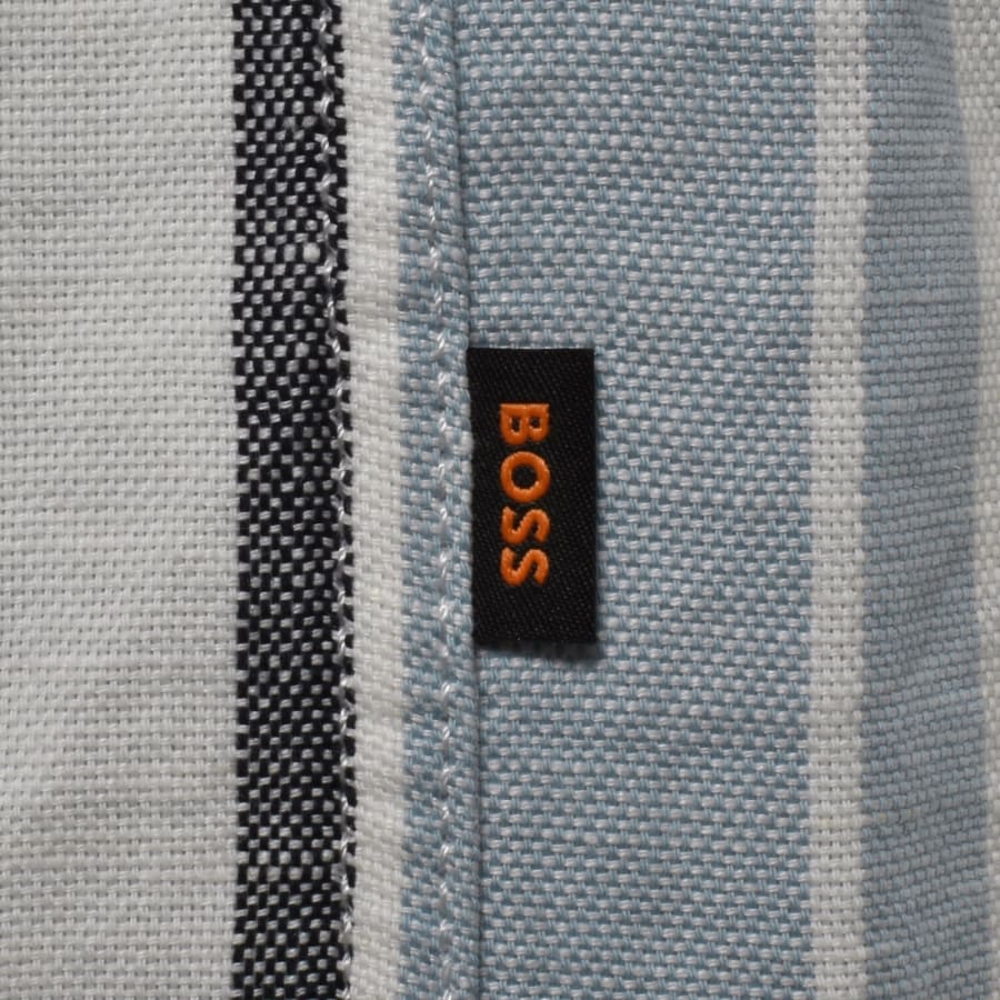 Image number 4 for BOSS Ricoplus M Linen Shirt Blue