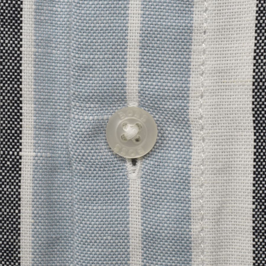 Image number 5 for BOSS Ricoplus M Linen Shirt Blue