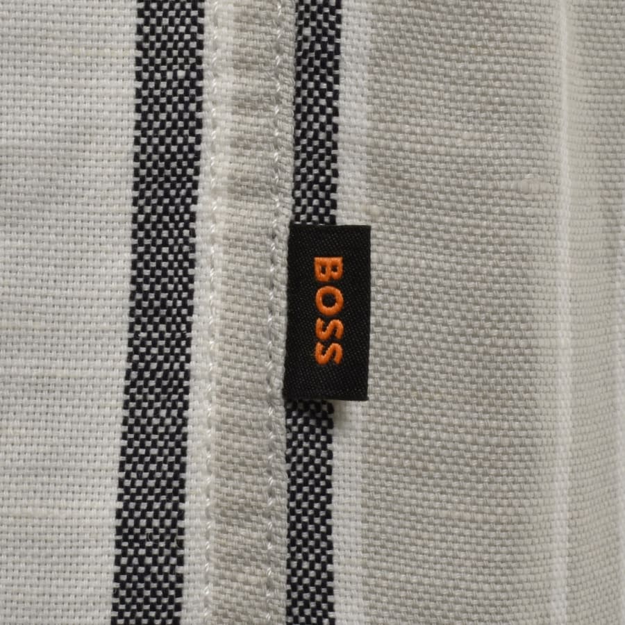 Image number 4 for BOSS Ricoplus M Linen Shirt Grey