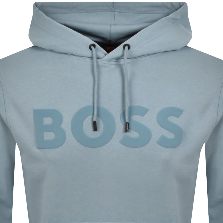 Image number 2 for BOSS We Basic Logo Hoodie Blue