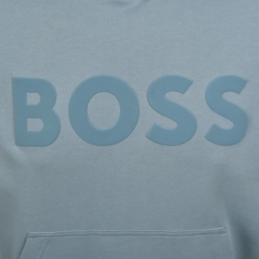 Image number 3 for BOSS We Basic Logo Hoodie Blue