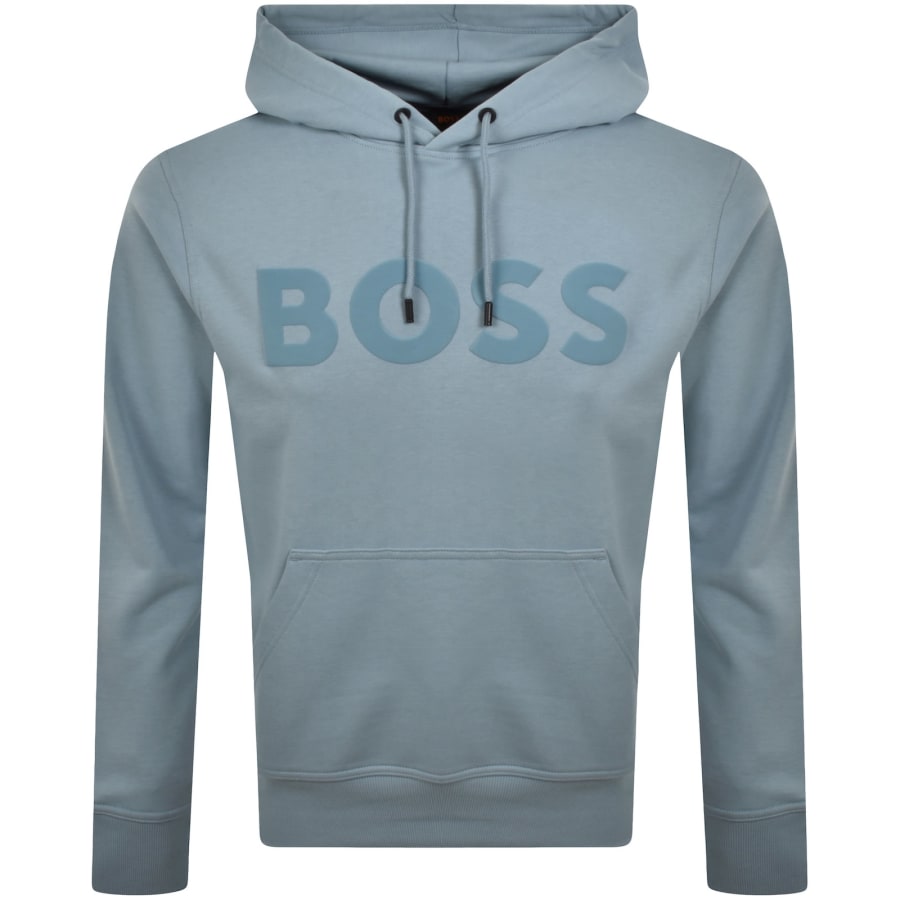 Image number 1 for BOSS We Basic Logo Hoodie Blue