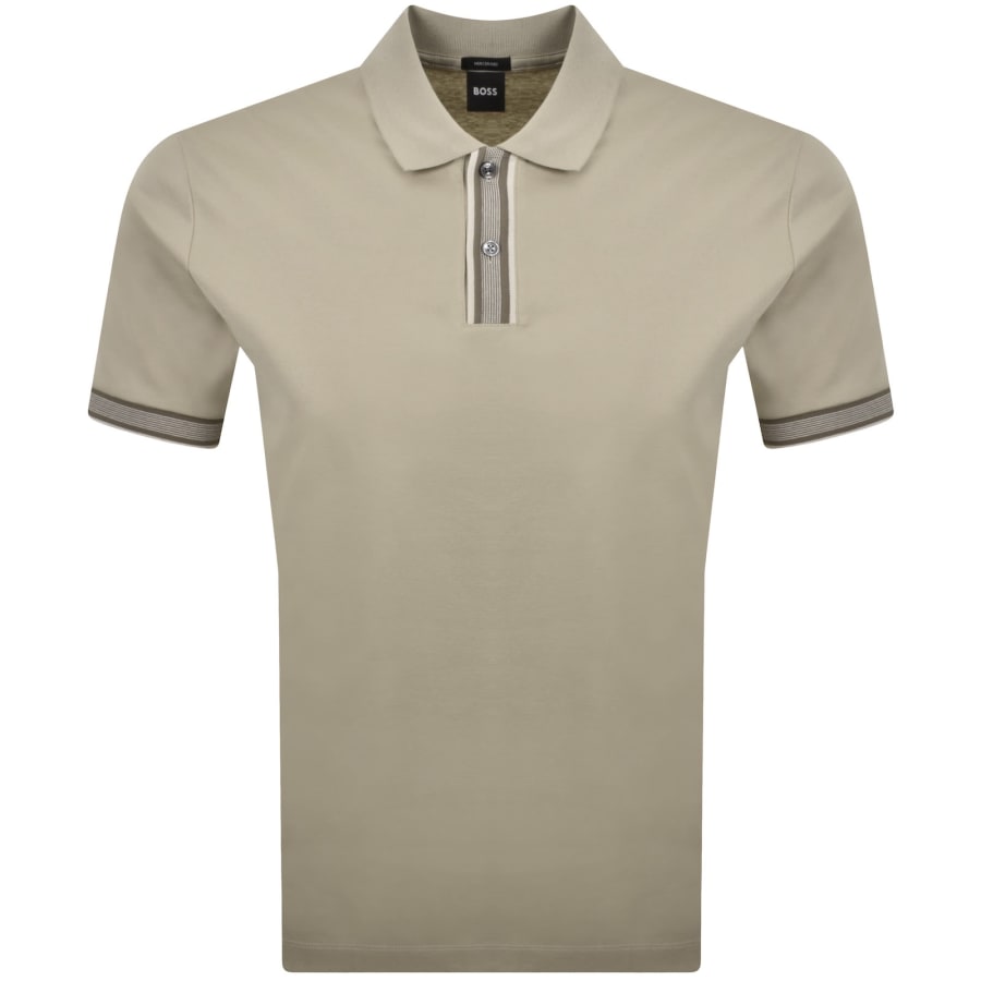 Image number 1 for BOSS Parlay Polo T Shirt Beige