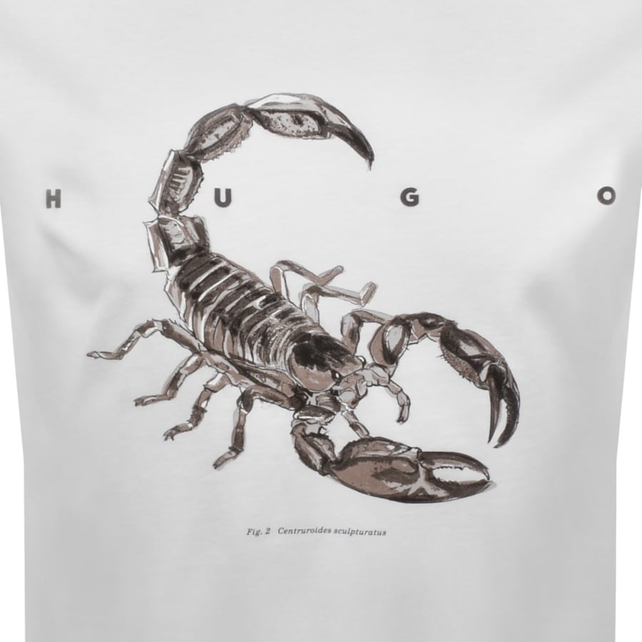Image number 3 for HUGO Discorb Crew Neck T Shirt White