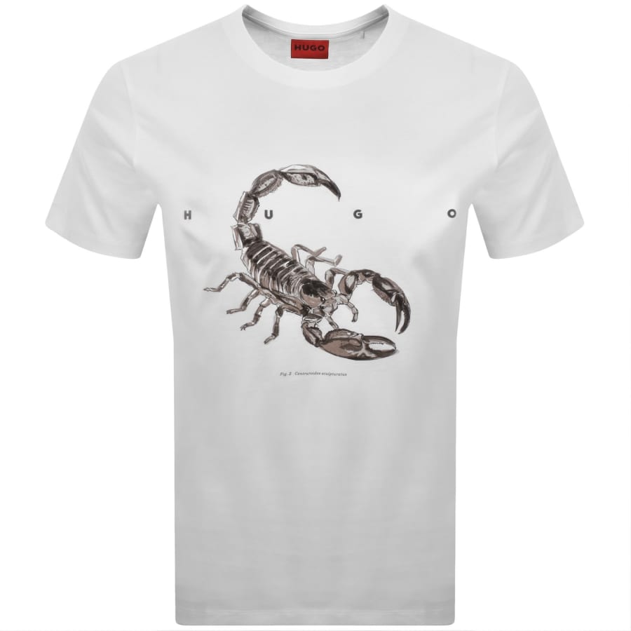 Image number 1 for HUGO Discorb Crew Neck T Shirt White