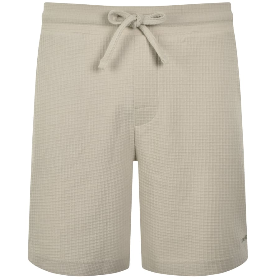 Image number 2 for HUGO Austin Waffle Shorts Beige