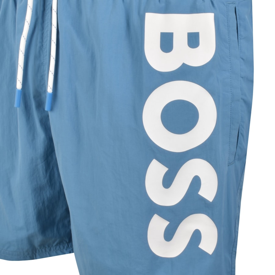 Image number 3 for BOSS Octopus Swim Shorts Aqua Blue
