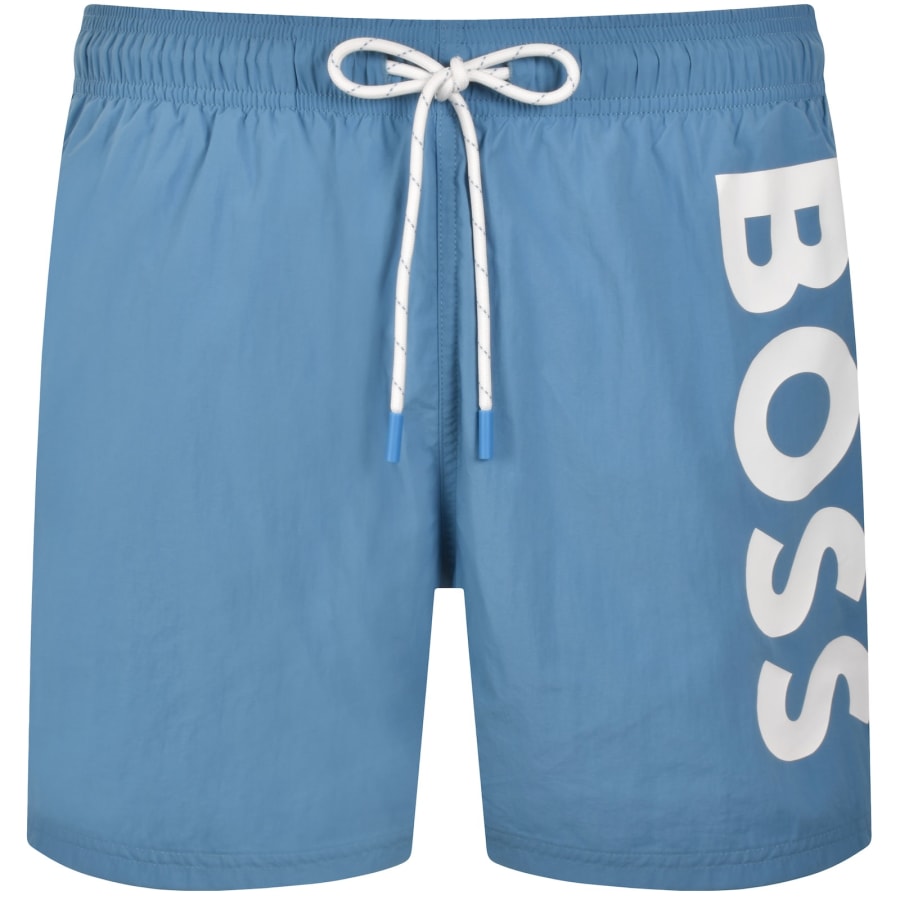 Image number 1 for BOSS Octopus Swim Shorts Aqua Green