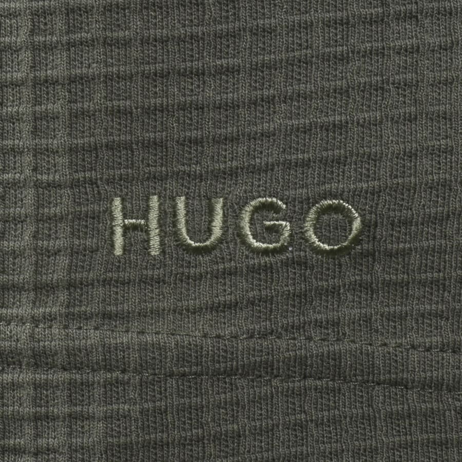 Image number 4 for HUGO Austin Waffle Shorts Green