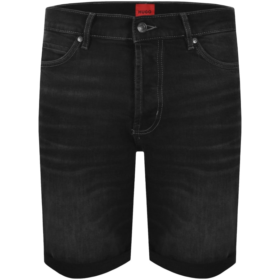 Image number 2 for HUGO 634 Denim Shorts Dark Grey