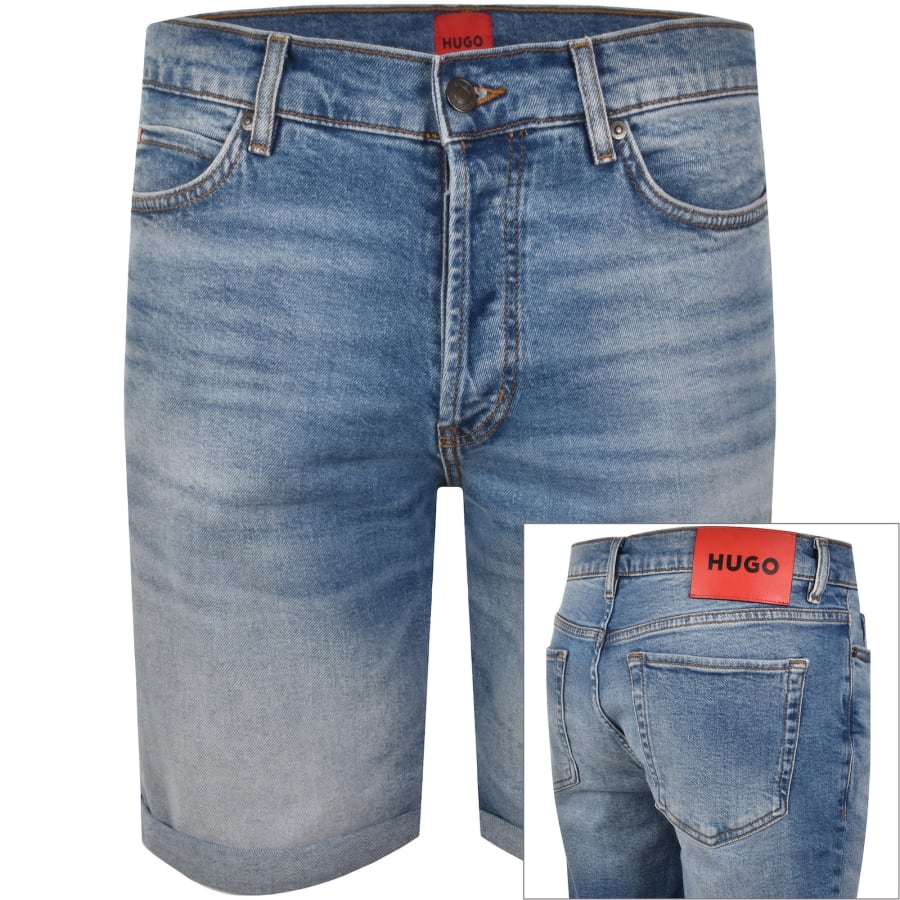 Image number 1 for HUGO 634 Denim Shorts Blue