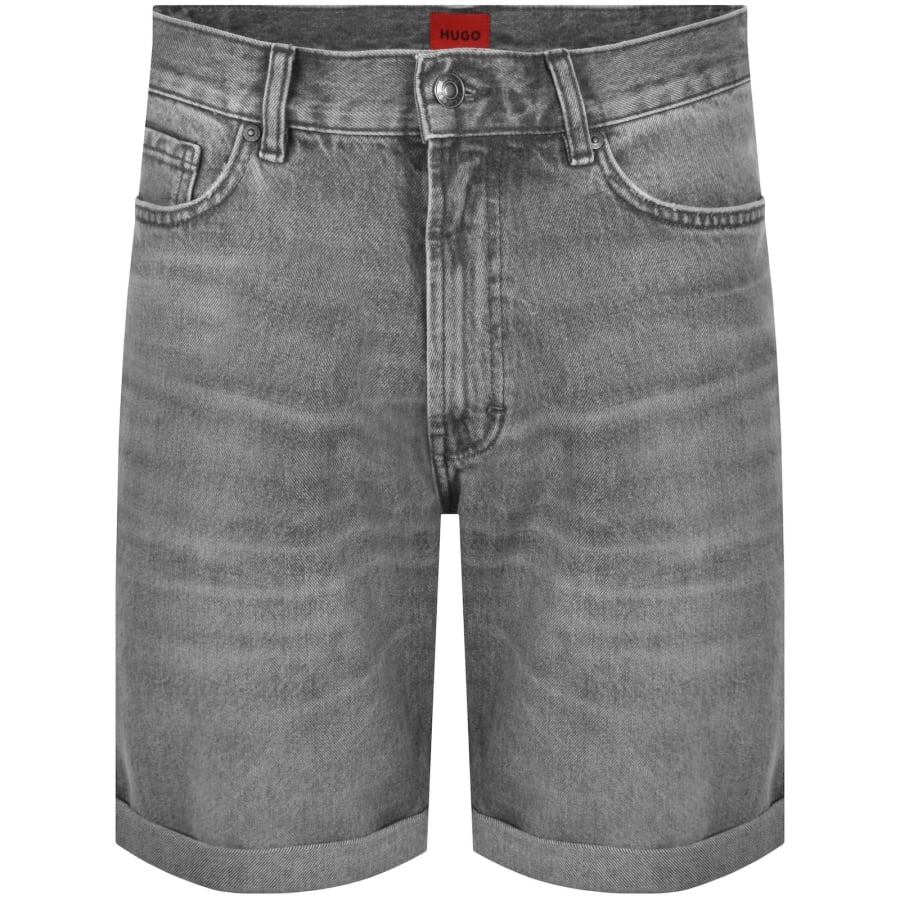Image number 2 for HUGO 838  Denim Shorts Grey