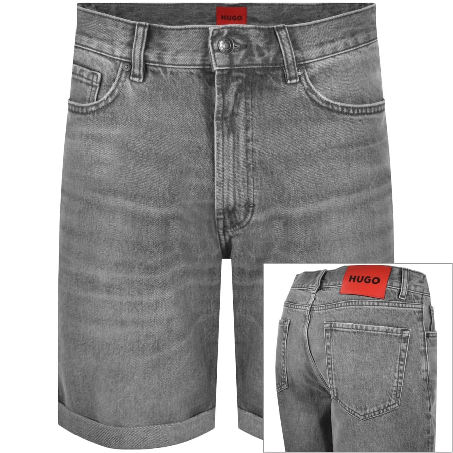 Image number 1 for HUGO 838  Denim Shorts Grey