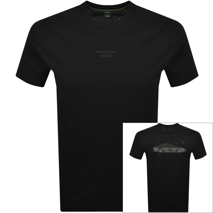 Image number 1 for BOSS X Porsche Spirit70 Car T Shirt Black