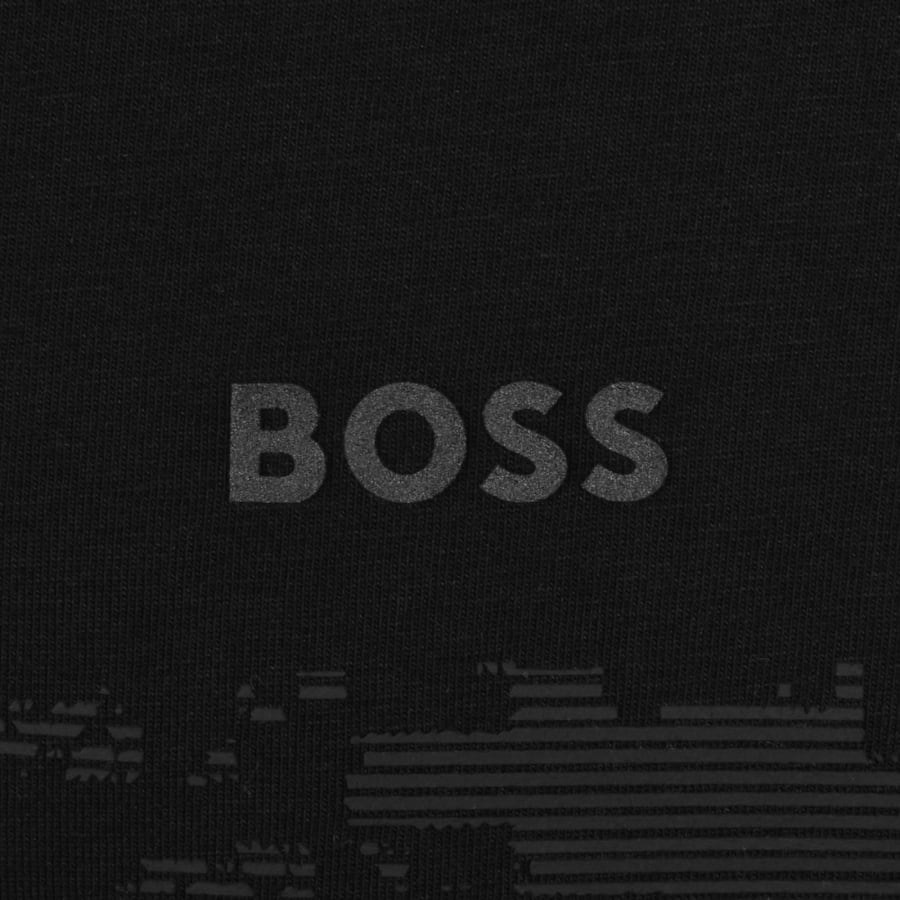 Image number 3 for BOSS Globe Pattern Polo T Shirt Black
