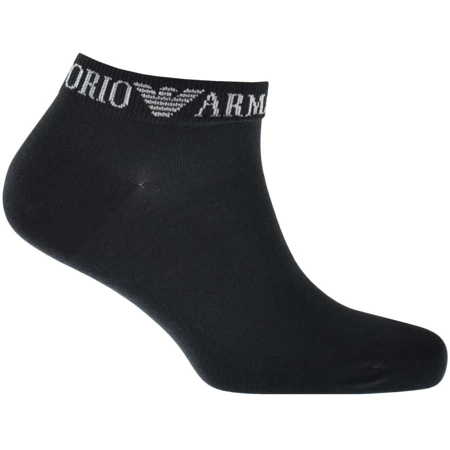 Image number 2 for Emporio Armani 3 Pack Trainer Socks Navy