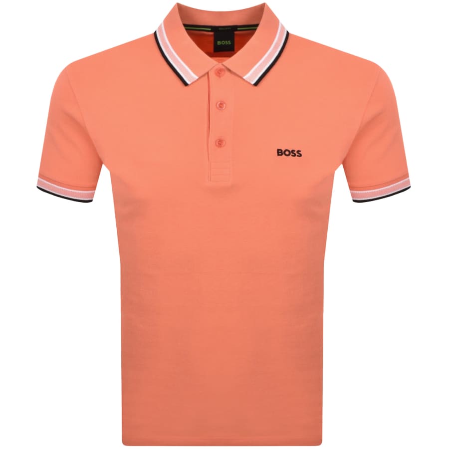 Image number 1 for BOSS Paddy Polo T Shirt Orange