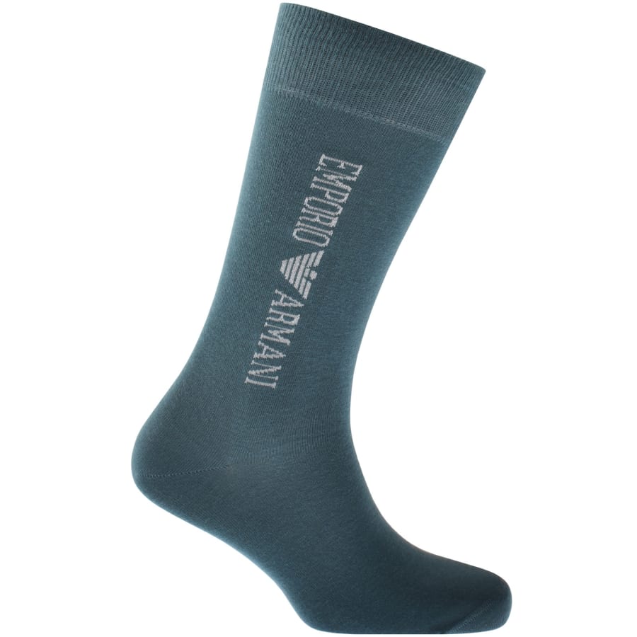 Image number 2 for Emporio Armani 3 Pack Socks Blue