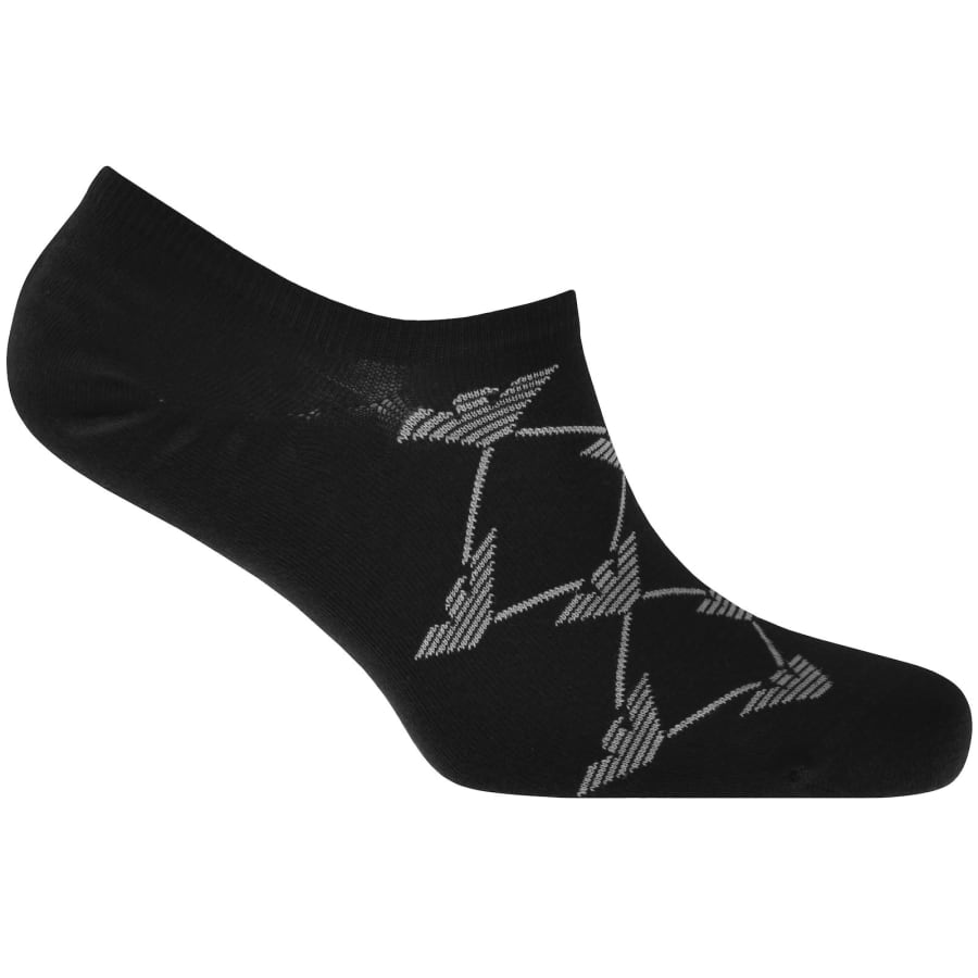 Image number 3 for Emporio Armani 3 Pack Low Cut Socks Black