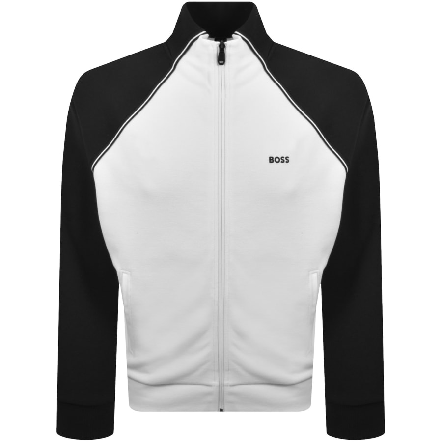 Image number 1 for BOSS Skaz Full Zip Sweatshirt White