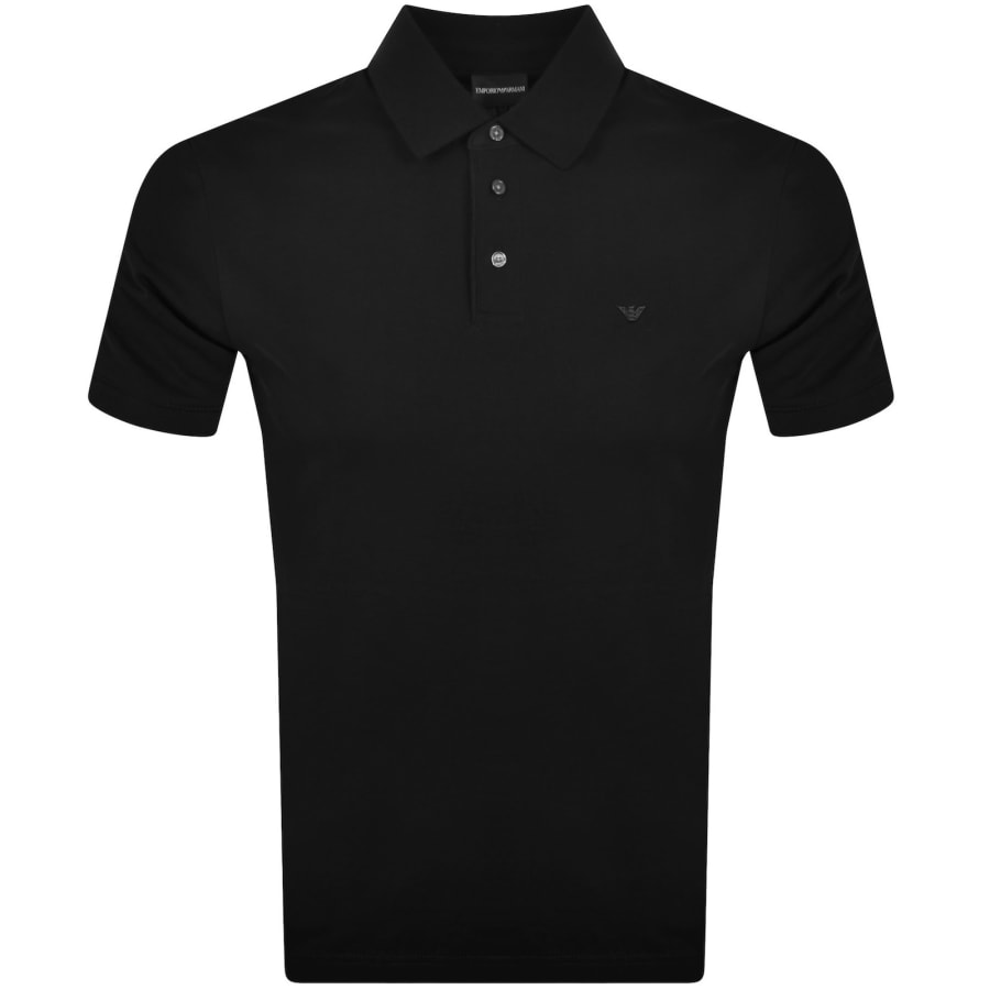 Image number 1 for Emporio Armani Short Sleeved Polo T Shirt Black