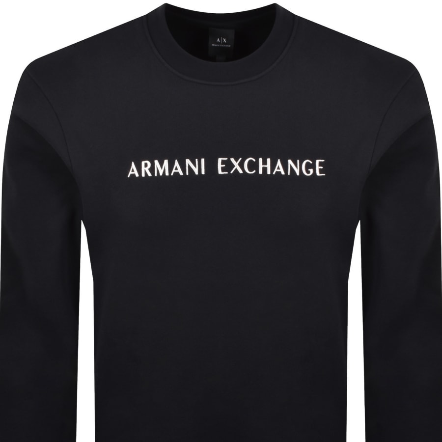 Image number 2 for Armani Exchange Logo Sweatshirt Navy