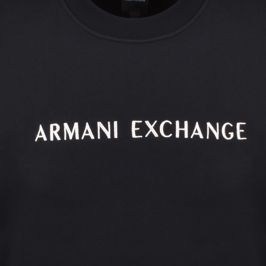 Image number 3 for Armani Exchange Logo Sweatshirt Navy