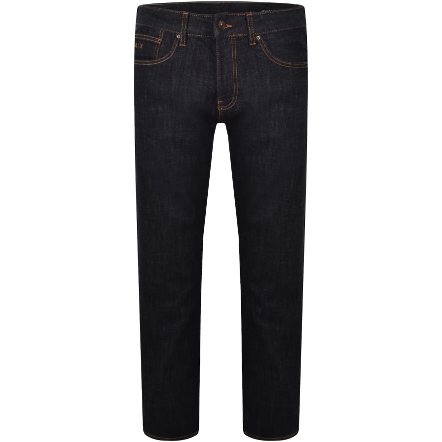 Image number 2 for Armani Exchange J16 Straight Fit Jeans Navy