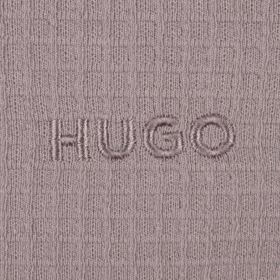 Image number 3 for HUGO Austin Waffle T Shirt Pastel Pink
