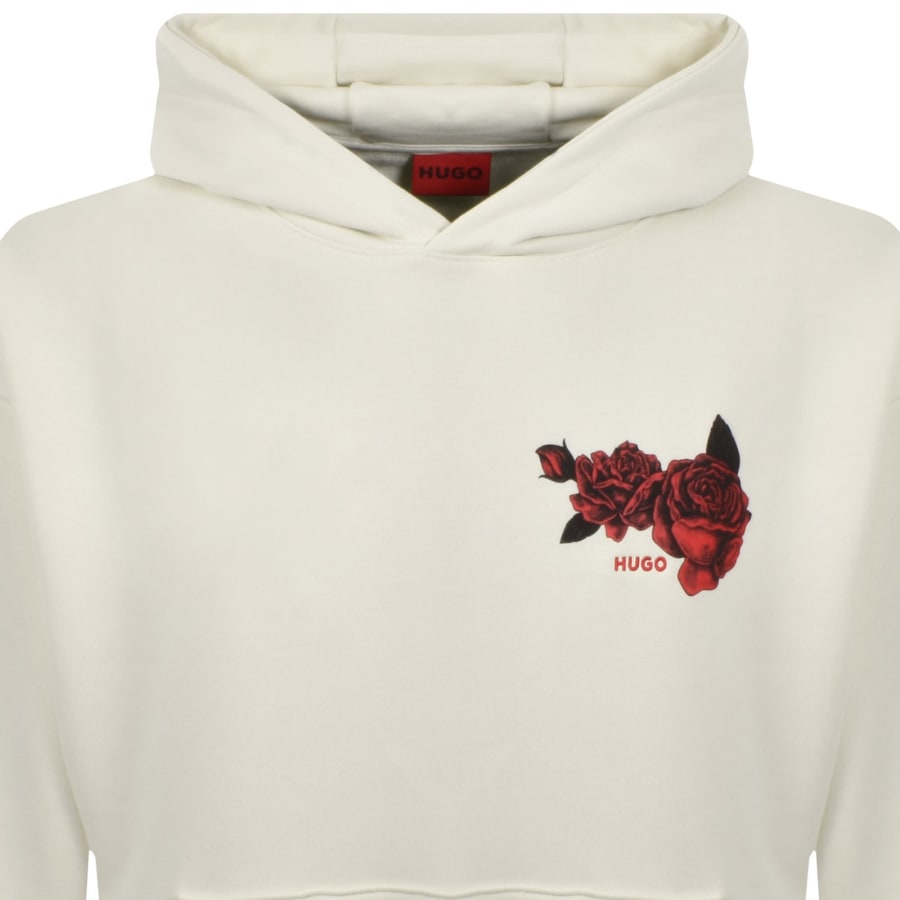 Image number 2 for HUGO Dagethood Hoodie White