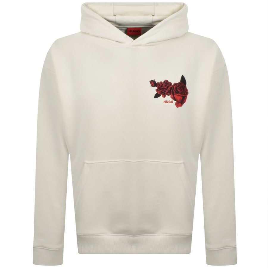 Image number 1 for HUGO Dagethood Hoodie White