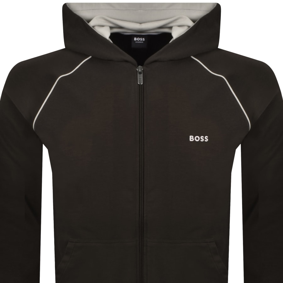 Image number 2 for BOSS Mix And Match Full Zip Hoodie Brown