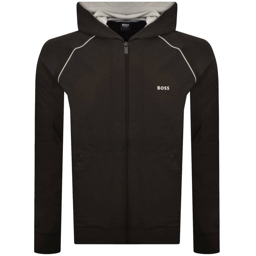 Image number 1 for BOSS Mix And Match Full Zip Hoodie Brown
