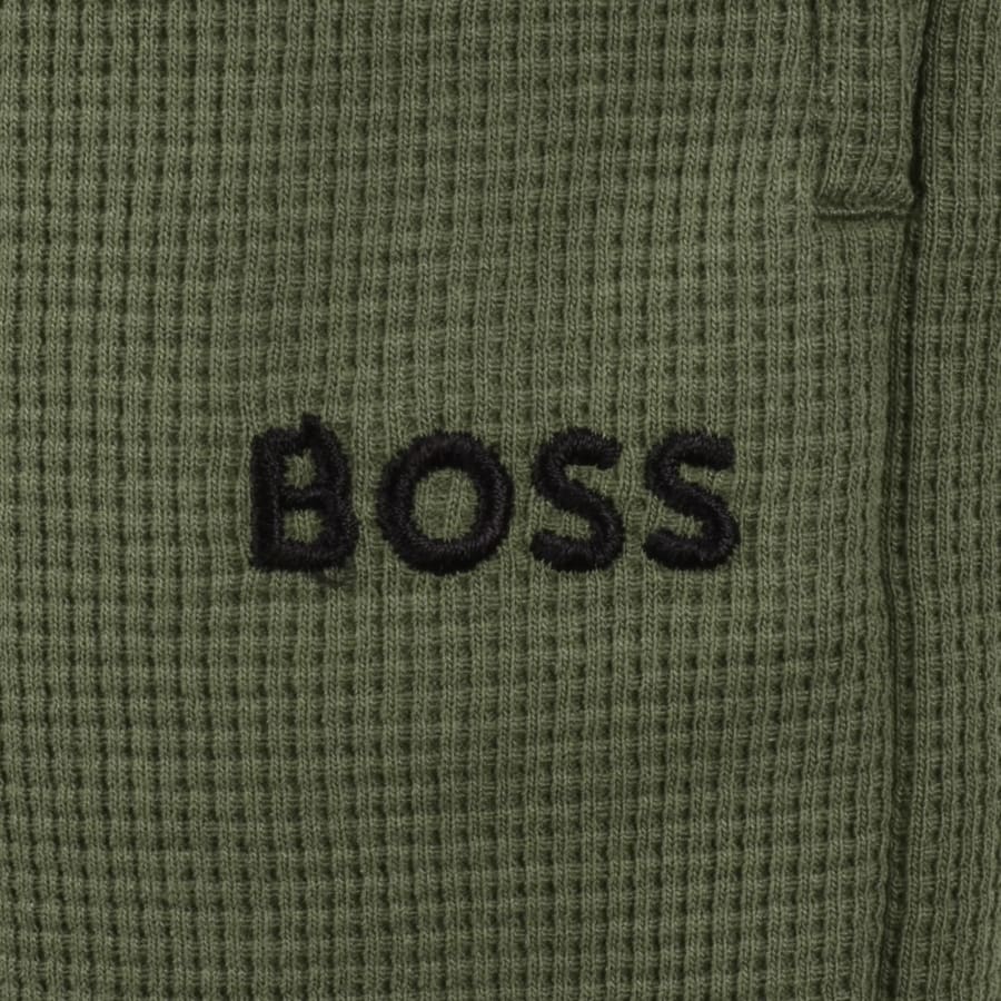 Image number 3 for BOSS Waffle Shorts Open Green