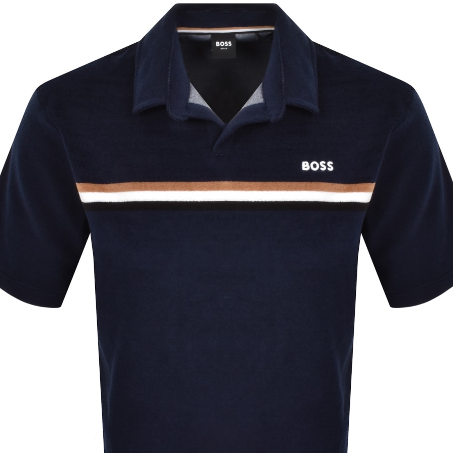 Image number 2 for BOSS Iconic Polo Shirt Navy
