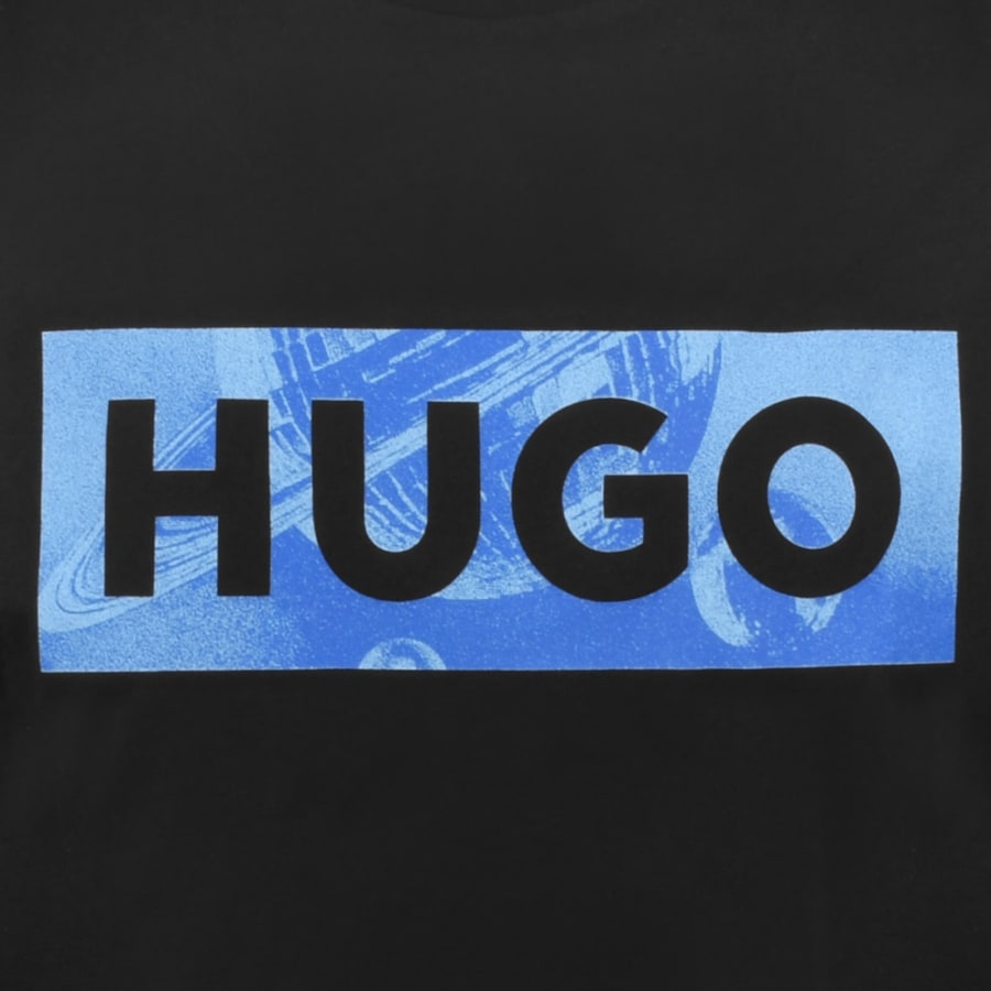 Image number 3 for HUGO Blue Nalien Logo T Shirt Black