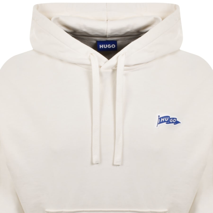 Image number 2 for HUGO Blue Nohahood Hoodie Cream