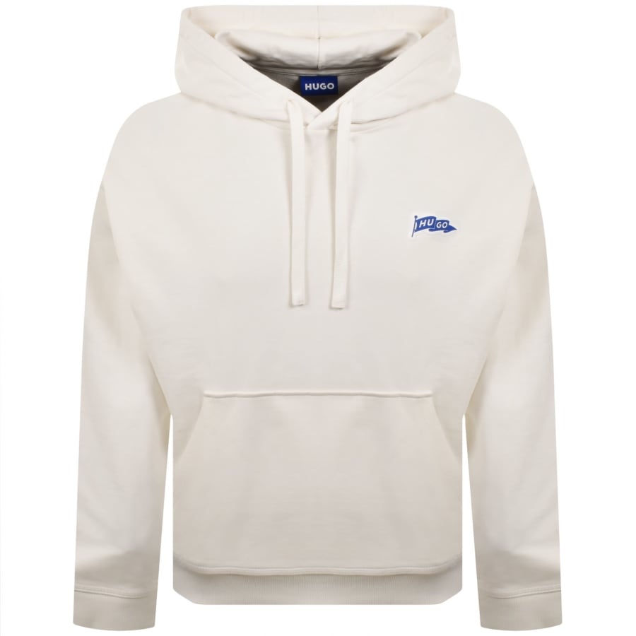 Image number 1 for HUGO Blue Nohahood Hoodie Cream
