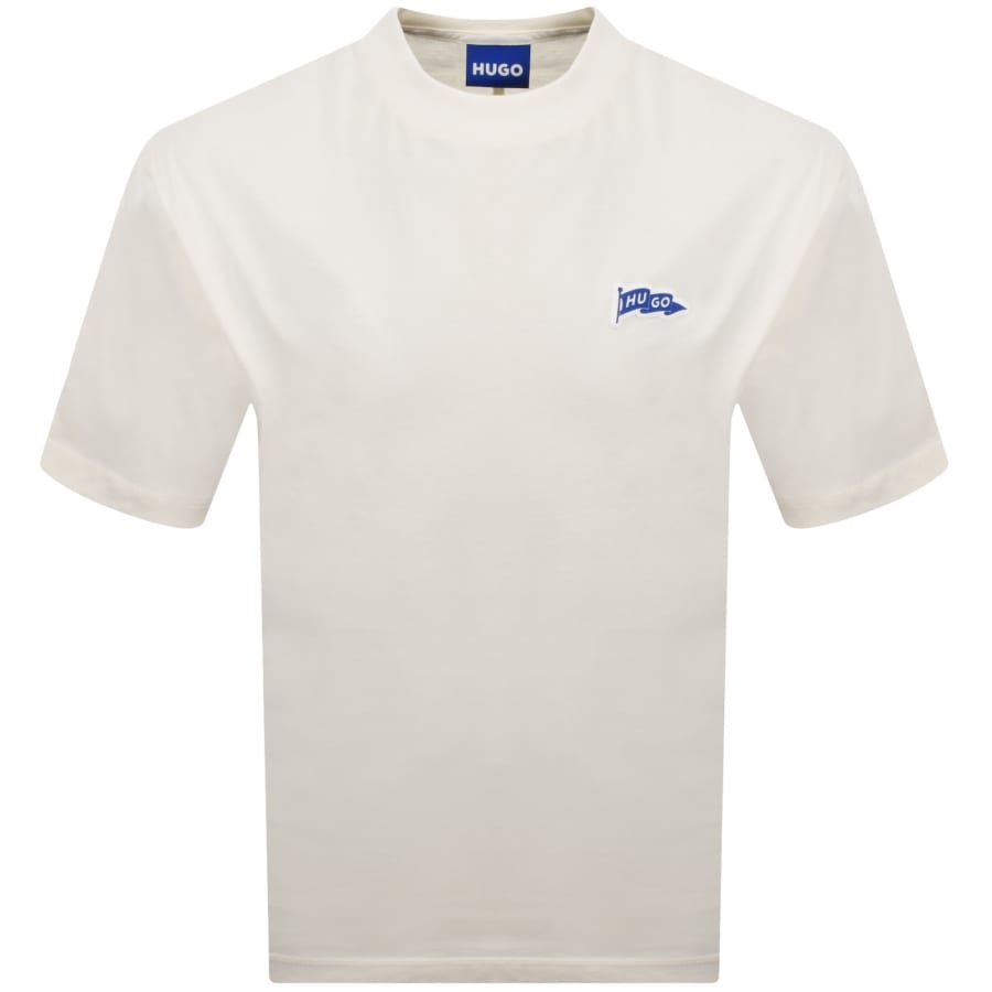 Image number 1 for HUGO Blue Nohatio T Shirt Cream