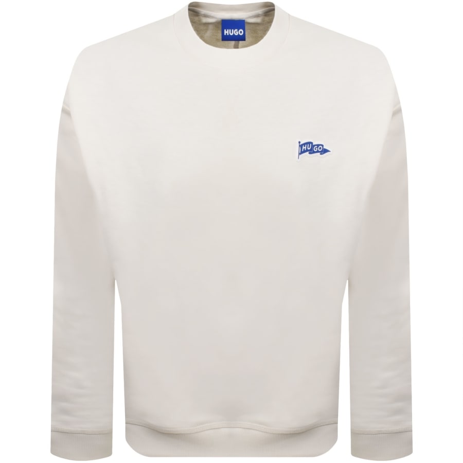 Image number 1 for HUGO Blue Nohatoch Sweatshirt Cream
