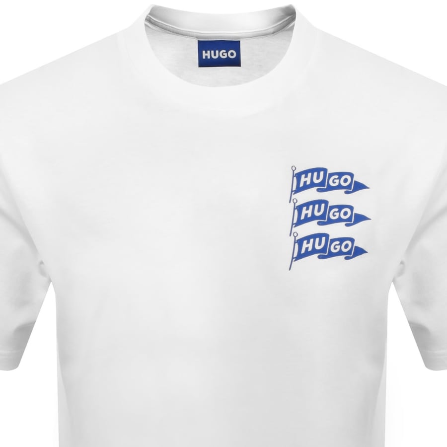 Image number 2 for HUGO Blue Nalien Logo T Shirt White