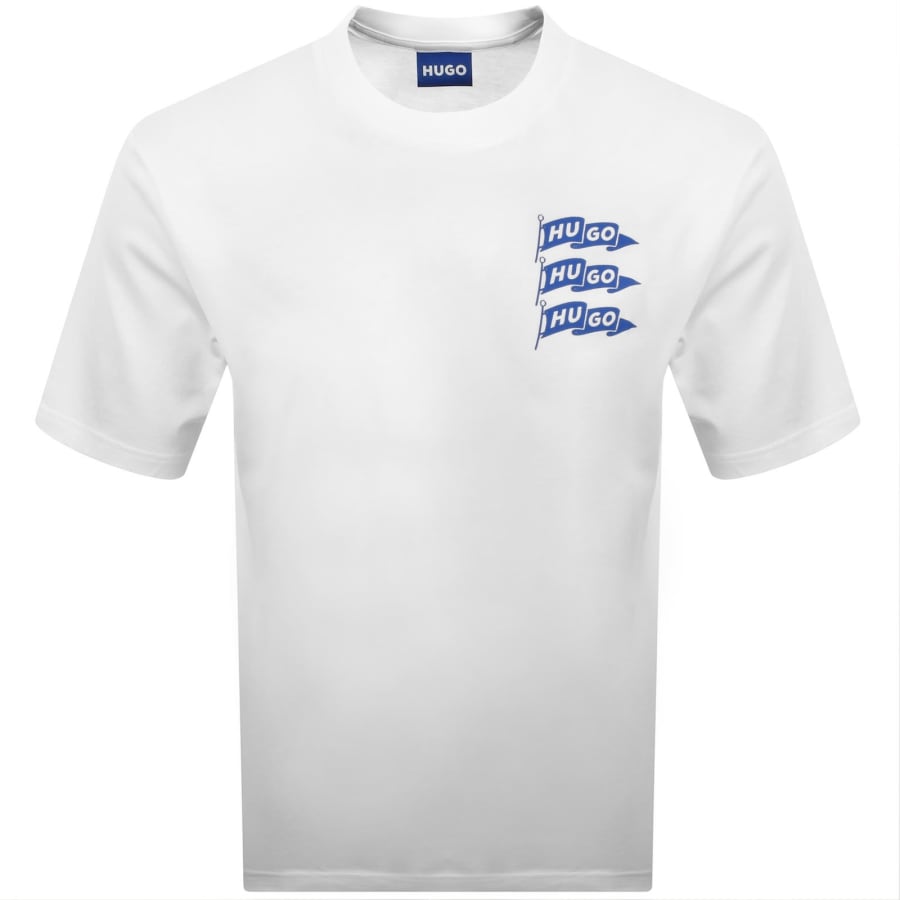 Image number 1 for HUGO Blue Nalien Logo T Shirt White