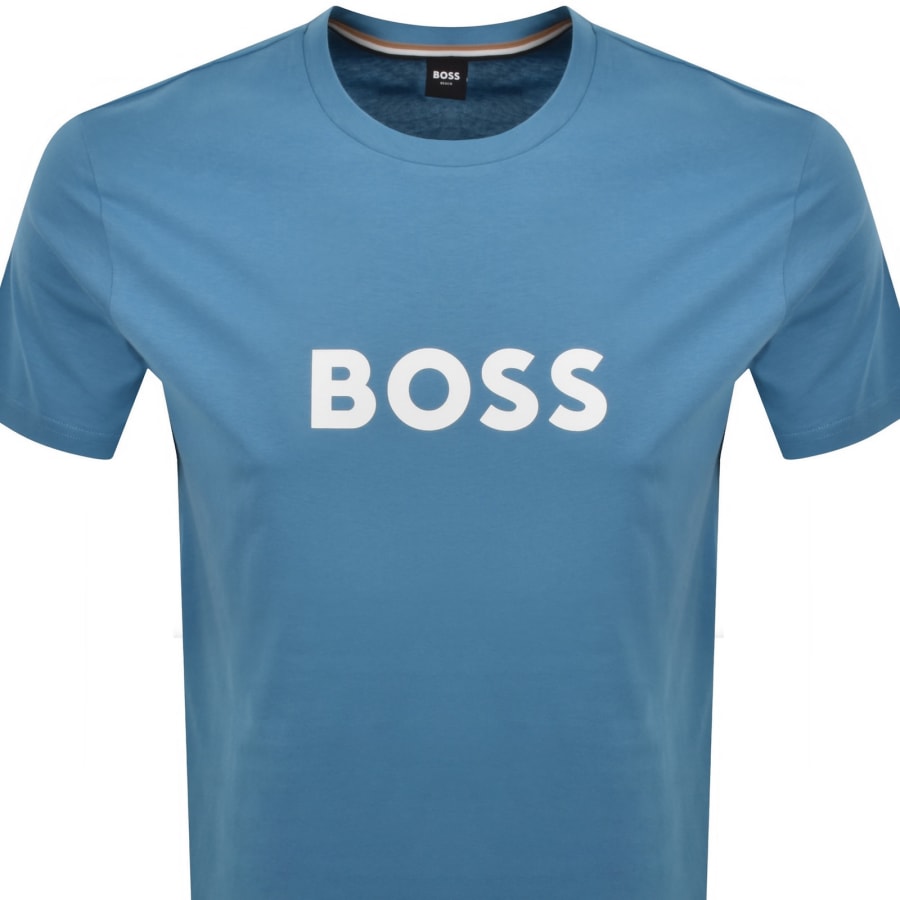 Image number 2 for BOSS Beachwear Logo T Shirt Blue