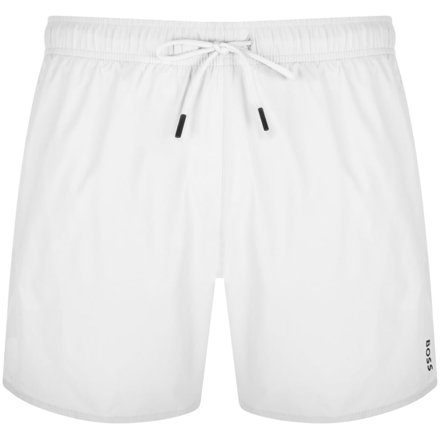 Image number 2 for BOSS Iconic Swim Shorts White