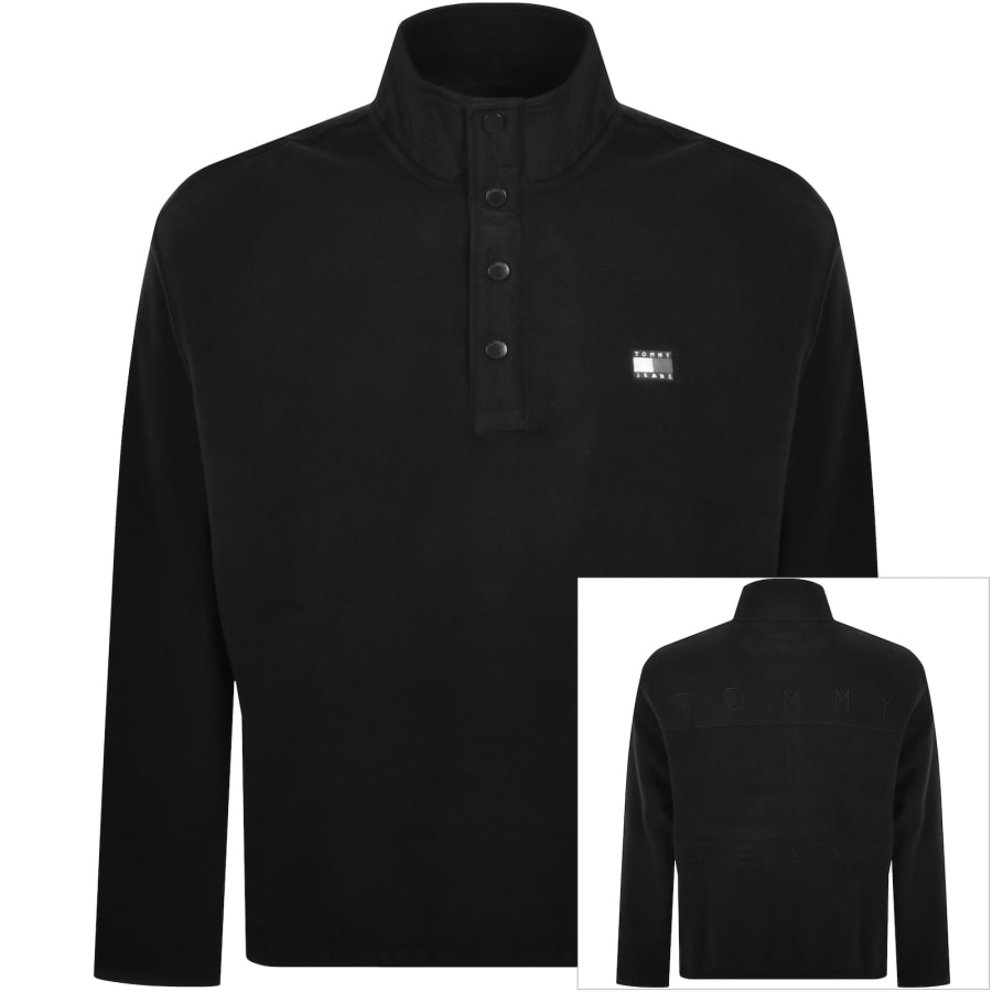 Image number 1 for Tommy Jeans Polar Fleece Sweatshirt Black
