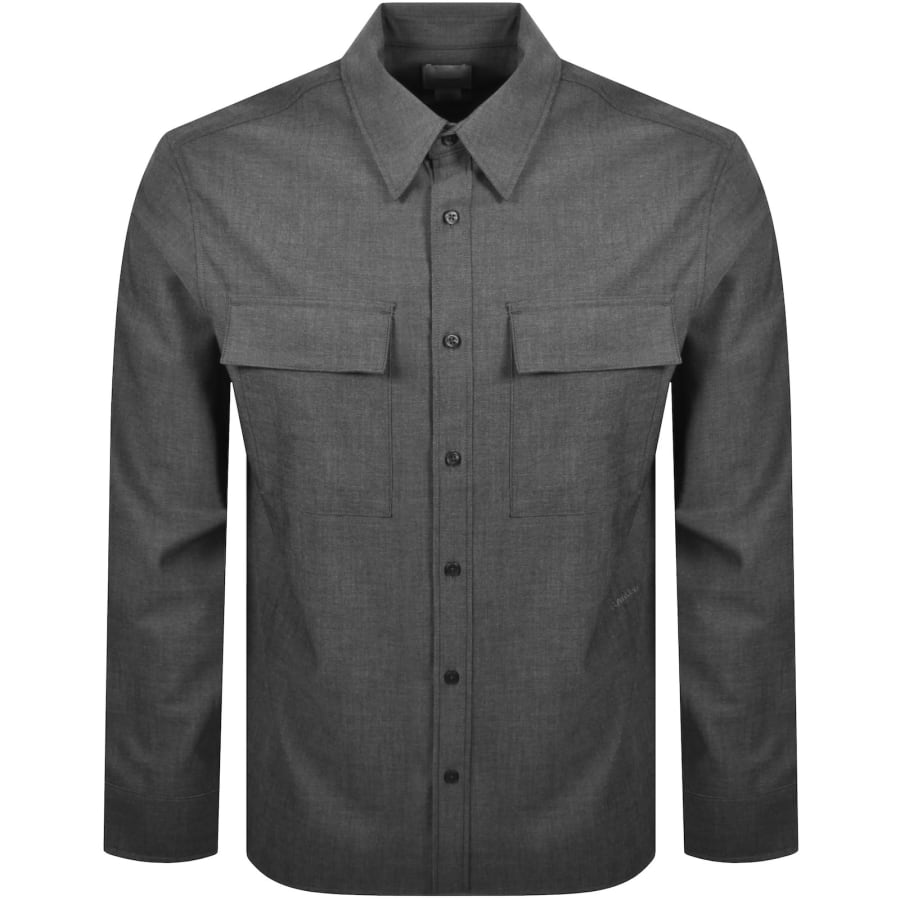 Image number 1 for Calvin Klein Easy Fit Overshirt Grey