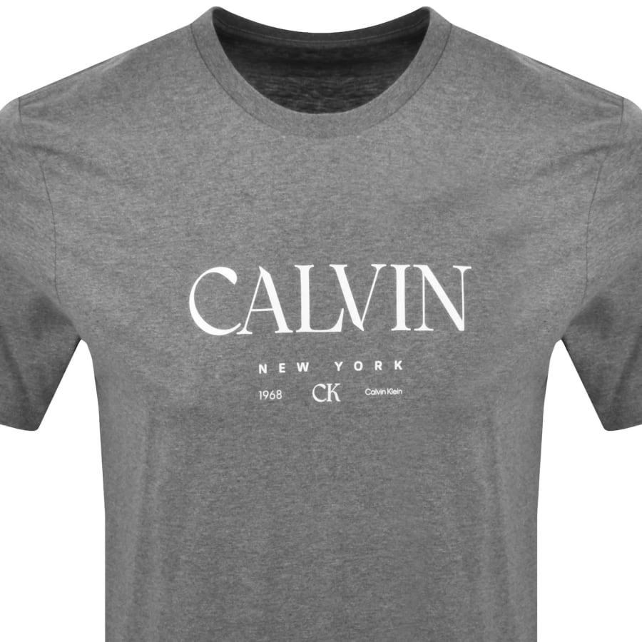 Image number 2 for Calvin Klein Graphic T Shirt Grey